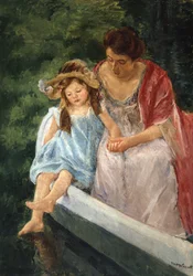 Madre e hijo en bote, 1908